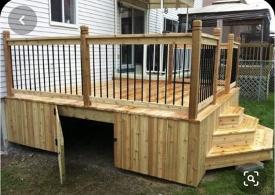 backyard deck construction