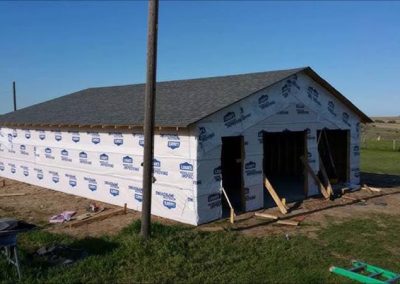 garage construction in progress