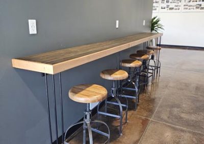 new bar area with lighting