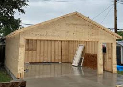 new garage construction
