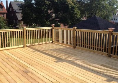 new wood deck construction